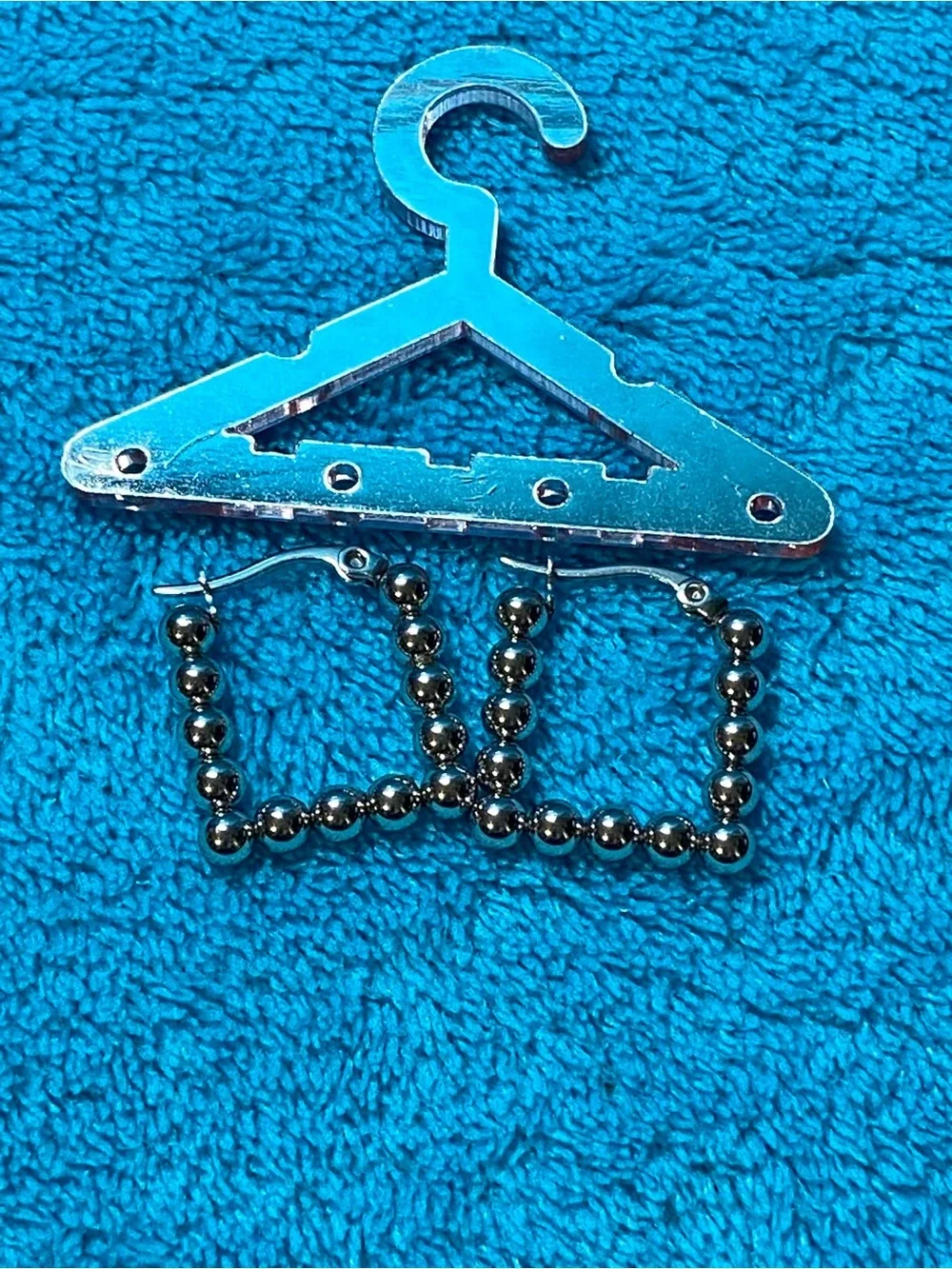 Silver Uniquely squared  earrings